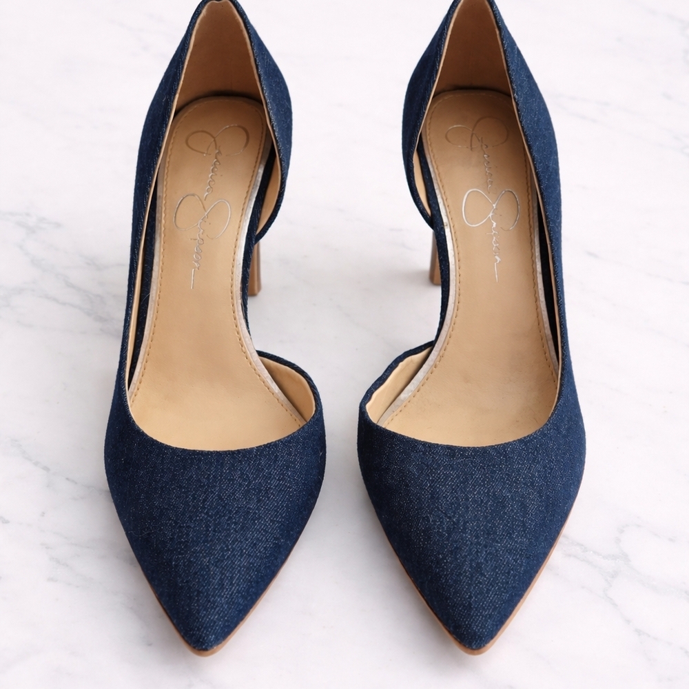 Jessica Simpson Denim Blue Heels